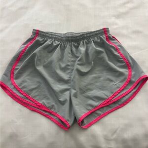Nike Women's Athletic Shorts in Gray with Pink Trim